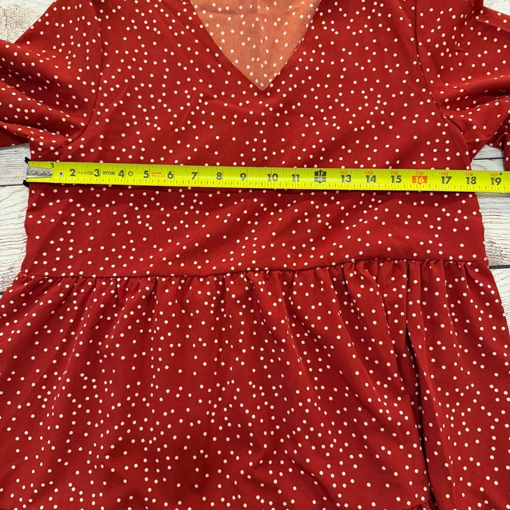 Long Sleeve V Neck Tunic Dress - Medium - Picture 7 of 8